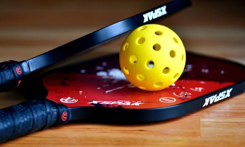 Pickleball racket and ball