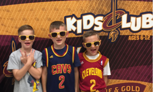 Three Jr. Cavs members at Healthy Kids Day