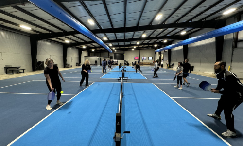 People playing Pickleball at the new Pickleball Facility